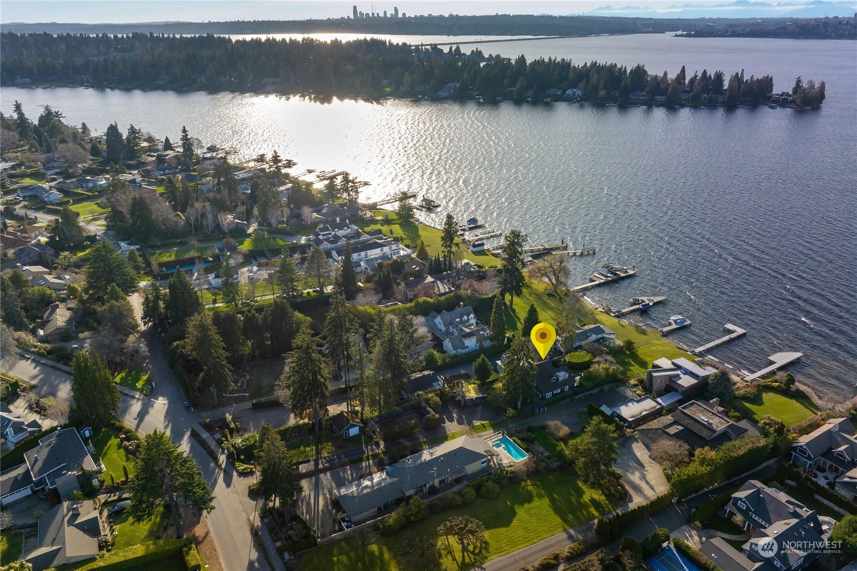 4609 92nd Avenue NE, Yarrow Point, WA 98004 | Facing west; past Cozy Cove and Hunt's Point, to Seattle and sunsets.