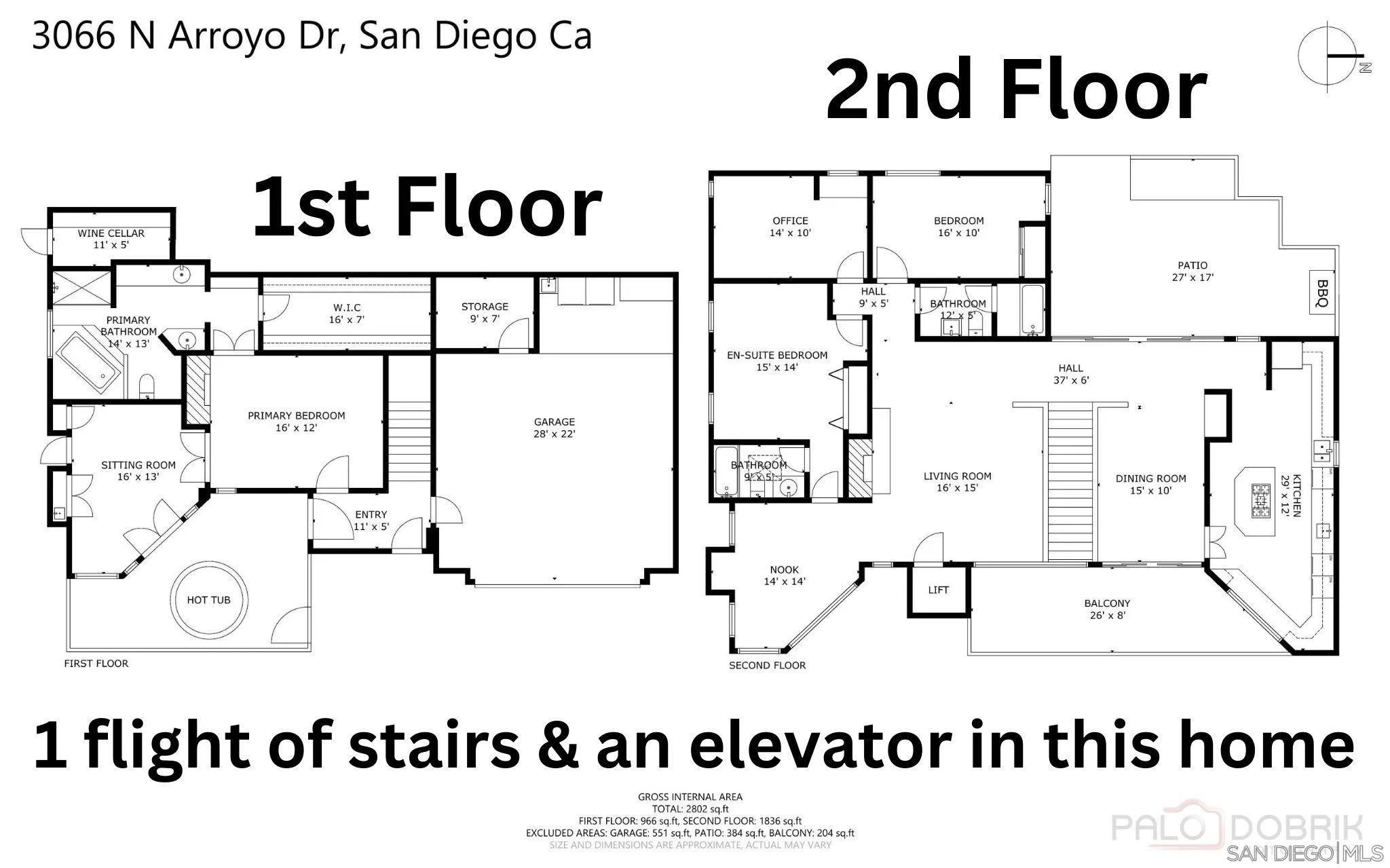 3066 North Arroyo Drive, Mission Hills Ca 92103 | Detached 40